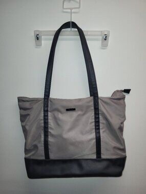 Roots Large Beige Tote Bag Travel Carryall Shoulder Bag